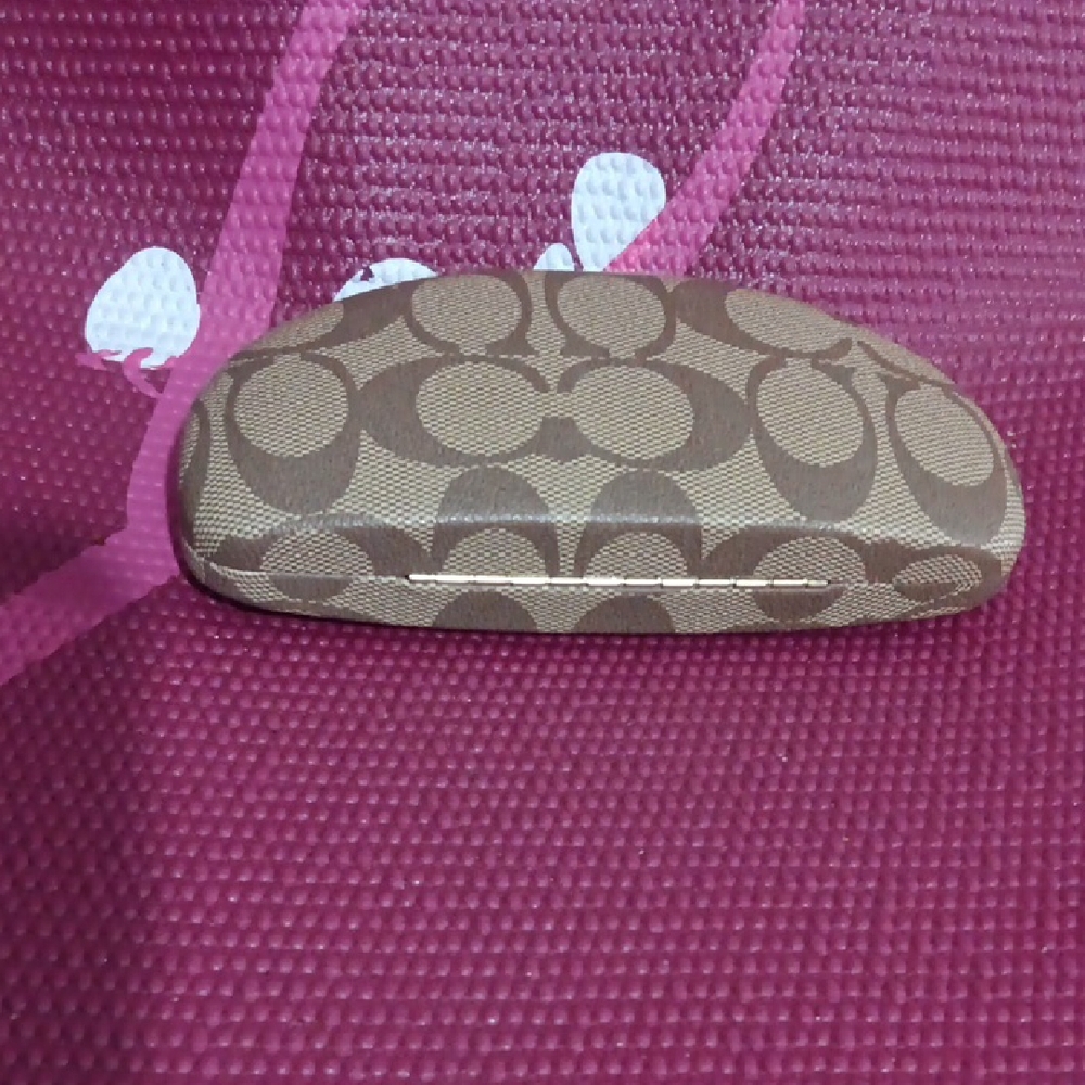Coach Tan Patterned Glasses Case - image 3